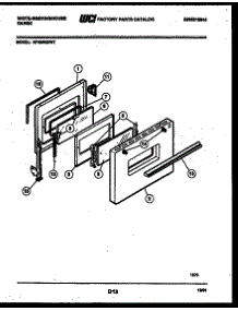 06 - Door Parts parts for Frigidaire Range KF420GDH7 from AppliancePartsPros.com