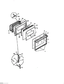 04 - Door parts for Frigidaire Range KF450GDV1 from AppliancePartsPros.com