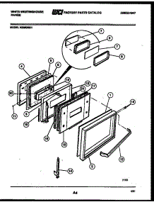 04 - Door Parts parts for Frigidaire Range KS860NKW1 from AppliancePartsPros.com