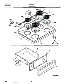 04 - Top / Drawer parts for Frigidaire Range WEF322BEWB from AppliancePartsPros.com