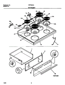 04 - Top / Drawer parts for Frigidaire Range WEF350CASA from AppliancePartsPros.com