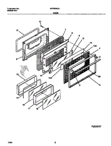 05 - Door parts for Frigidaire Range WEF350CASA from AppliancePartsPros.com