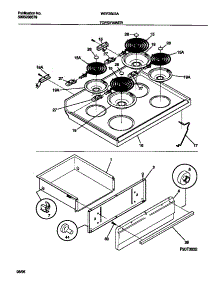 04 - Top / Drawer parts for Frigidaire Range WEF350SADB from AppliancePartsPros.com