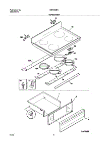 07 - Top / Drawer parts for White Westinghouse Range WEF365BHWB from AppliancePartsPros.com
