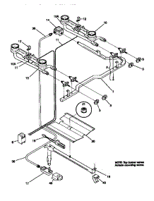 03 - Burner parts for Frigidaire Range WGF323BADC from AppliancePartsPros.com