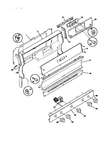 02 - Backguard parts for Frigidaire Range WGF323BAWC from AppliancePartsPros.com
