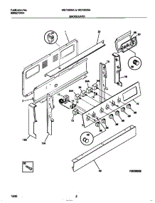 02 - Backguard parts for Frigidaire Range WEF350BADC from AppliancePartsPros.com
