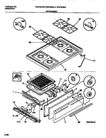 06 - Top / Drawer parts for Frigidaire Range WGF323BAWA from AppliancePartsPros.com