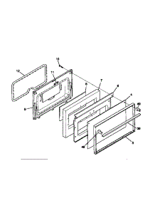 06 - Door parts for Frigidaire Range WGF323BADC from AppliancePartsPros.com