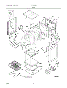 05 - Body parts for White Westinghouse Range WEF351ESA from AppliancePartsPros.com