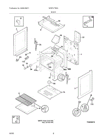 07 - Body parts for White Westinghouse Range WGF317ESA from AppliancePartsPros.com