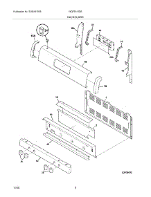 03 - Backguard parts for White Westinghouse Range WGF351ESB from AppliancePartsPros.com