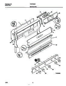 02 - Backguard parts for Frigidaire Range WGF325BAWC from AppliancePartsPros.com
