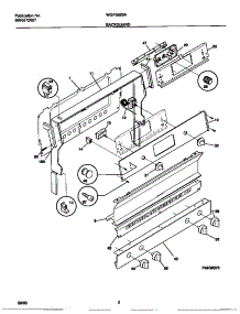 02 - Backguard parts for Frigidaire Range WGF355BAWD from AppliancePartsPros.com