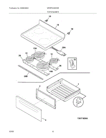 07 - Top / Drawer parts for White Westinghouse Range WWEF3006KWB from AppliancePartsPros.com