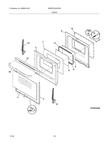 11 - Door parts for White Westinghouse Range WWGF3004KWG from AppliancePartsPros.com