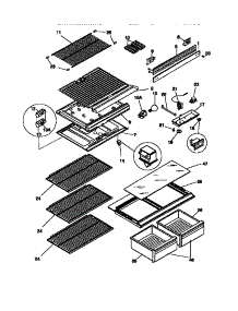 04 - Shelves, Dividers parts for Frigidaire Refrigerator PRT173MCD4 from AppliancePartsPros.com