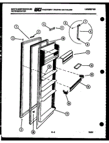 03 - Refrigerator Door Parts parts for Frigidaire Refrigerator RS192GCF4 from AppliancePartsPros.com