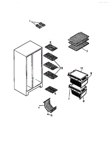 06 - Shelves parts for Frigidaire Refrigerator RS192GCD3 from AppliancePartsPros.com
