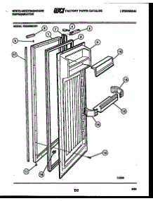03 - Refrigerator Door Parts parts for Frigidaire Refrigerator RS249MCF1 from AppliancePartsPros.com
