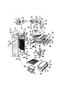 03 - Cabinet, Shelves, Divider, Fan Asse parts for Frigidaire Refrigerator RT156HCF2 from AppliancePartsPros.com