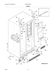 07 - Cabinet parts for White Westinghouse Refrigerator WRS23MF5AS9 from AppliancePartsPros.com