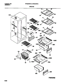 05 - Shelves parts for Frigidaire Refrigerator WRS22WRCD0 from AppliancePartsPros.com