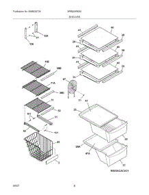 09 - Shelves parts for White Westinghouse Refrigerator WRS23MW3AWK from AppliancePartsPros.com