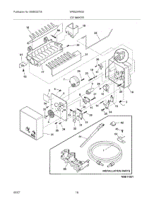 19 - Ice Maker parts for White Westinghouse Refrigerator WRS23MW3AWK from AppliancePartsPros.com