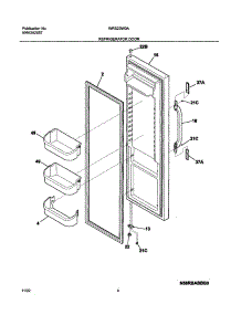 05 - Refrigerator Door parts for White Westinghouse Refrigerator WRS23W0AW5 from AppliancePartsPros.com