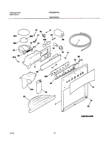 15 - Dispenser parts for White Westinghouse Refrigerator WRS26MF5AQ4 from AppliancePartsPros.com