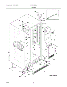 07 - Cabinet parts for White Westinghouse Refrigerator WRS26MF5ASU from AppliancePartsPros.com