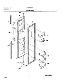 03 - Freezer Door parts for White Westinghouse Refrigerator WRS26MF5AW5 from AppliancePartsPros.com