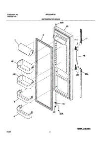 05 - Refrigerator Door parts for White Westinghouse Refrigerator WRS26MF5AW5 from AppliancePartsPros.com