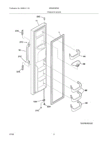 03 - Freezer Door parts for White Westinghouse Refrigerator WRS6R3EW2 from AppliancePartsPros.com