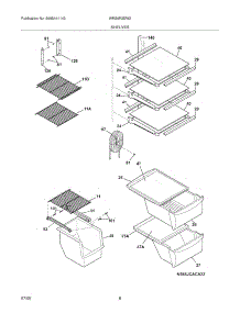 09 - Shelves parts for White Westinghouse Refrigerator WRS6R3EW2 from AppliancePartsPros.com