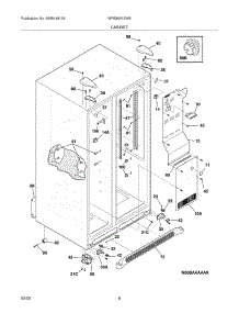 07 - Cabinet parts for White Westinghouse Refrigerator WRS6W1EW5 from AppliancePartsPros.com