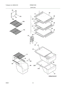 09 - Shelves parts for White Westinghouse Refrigerator WRS6W1EW5 from AppliancePartsPros.com