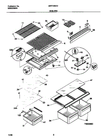 04 - Shelves parts for Frigidaire Refrigerator WRT16NRHW1 from AppliancePartsPros.com