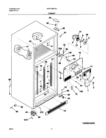 05 - Cabinet parts for White Westinghouse Refrigerator WRT18MP5AW7 from AppliancePartsPros.com