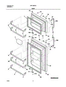 03 - Door parts for White Westinghouse Refrigerator WRT18MP5AQ3 from AppliancePartsPros.com