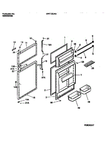 02 - Door Section parts for Frigidaire Refrigerator WRT18QRBW1 from AppliancePartsPros.com