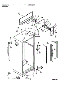 03 - Cabinet W / Fan Assembly parts for Frigidaire Refrigerator WRT18QRBW1 from AppliancePartsPros.com
