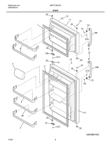 03 - Door parts for White Westinghouse Refrigerator WRT21MG3AQ4 from AppliancePartsPros.com