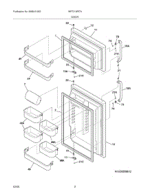 03 - Door parts for White Westinghouse Refrigerator WRT21MR7ASA from AppliancePartsPros.com