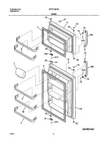 03 - Doors parts for White Westinghouse Refrigerator WRT21MP5AQ4 from AppliancePartsPros.com