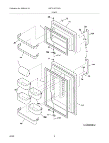 03 - Door parts for White Westinghouse Refrigerator WRT21MR7ASN from AppliancePartsPros.com