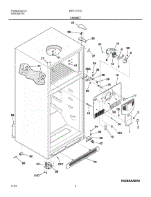 05 - Cabinet parts for White Westinghouse Refrigerator WRT21S4AW4 from AppliancePartsPros.com