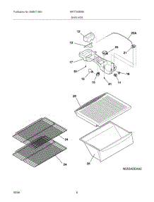 07 - Shelves parts for White Westinghouse Refrigerator WRT7A2EW5 from AppliancePartsPros.com
