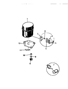 06 - Compressor parts for Frigidaire Air Conditioner AH09EH2T2 from AppliancePartsPros.com